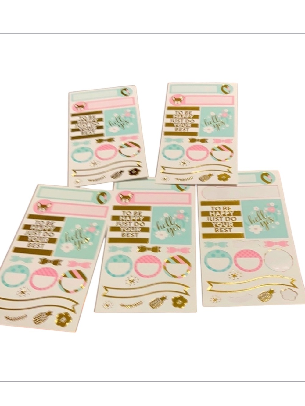 Recollections  to be happy just do your best 75 stickers used messed 5
